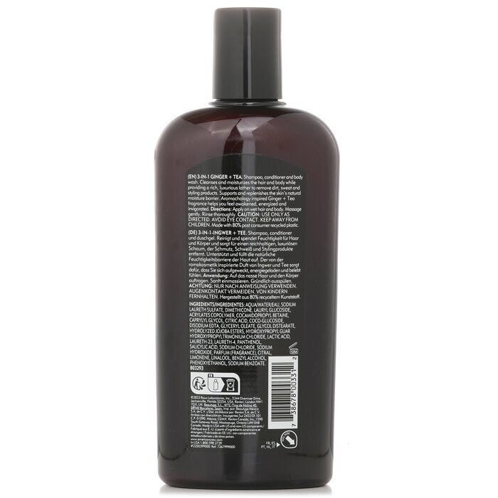 American Crew 3-in-1 Ginger + Tea Shampoo, Conditioner And Body Wash 450ml/15.2oz