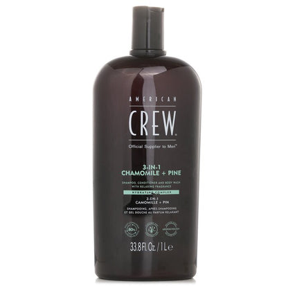American Crew 3-in-1 Chamomile + Pine Shampoo,  Conditioner And Body Wash 1000ml/33.8oz