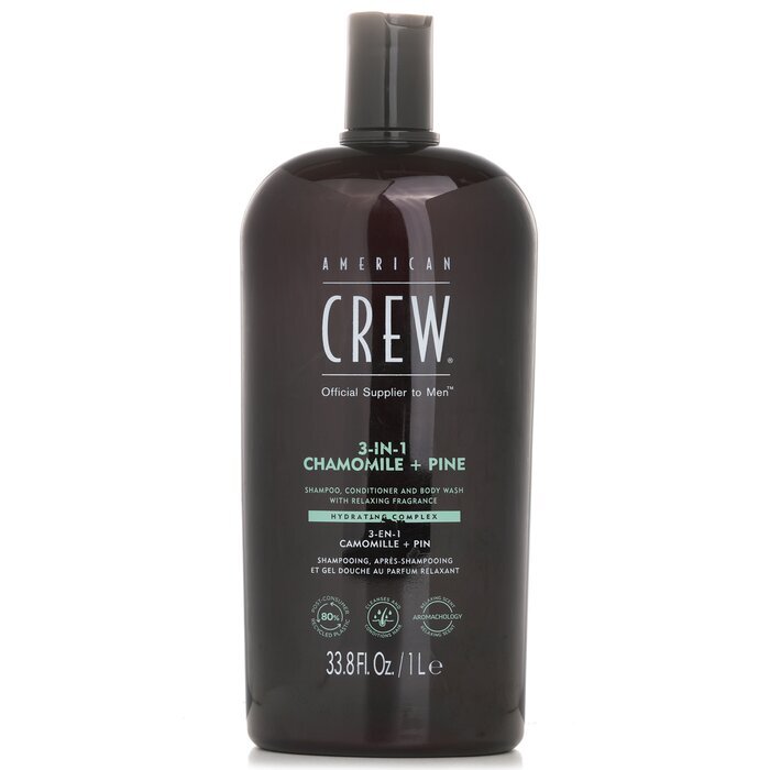 American Crew 3-in-1 Chamomile + Pine Shampoo,  Conditioner And Body Wash 1000ml/33.8oz