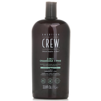 American Crew 3-in-1 Chamomile + Pine Shampoo,  Conditioner And Body Wash 1000ml/33.8oz