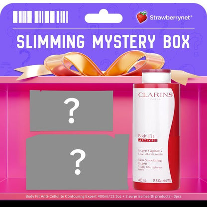 Clarins [Slimming Mystery Box] Body Fit Anti-Cellulite Contouring Expert 400ml/13.3oz + 2 surprise health products - 3pcs 3pcs