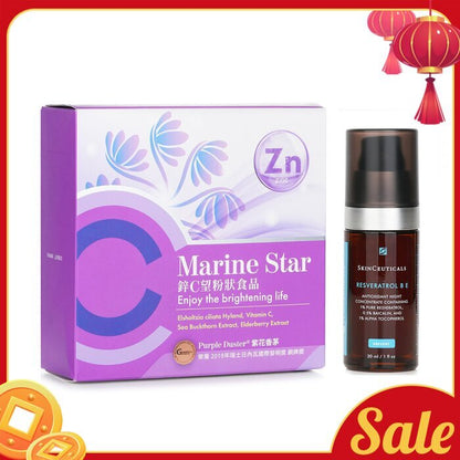 Skin Ceuticals 【ECKARE Marine Star Antioxidant Set】KO Influenza. Night Repair Damage. Antioxidant Protection. 2pcs