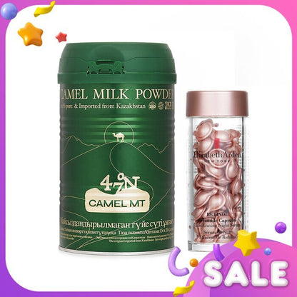 Camel MT Camel Milk Powder + Elizabeth Arden Ceramide Retinol Capsules (60 Caps) 2pcs