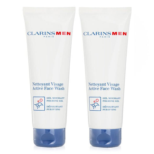 Clarins 【1+1 Set】Men Active Face Wash 125ml/4.4oz x2