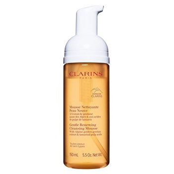 Clarins Gentle Renewing Cleansing Mousse With Alpine Golden Gentian Extract & Tamarind Pulp Acids All Skin Types 150ml/5oz