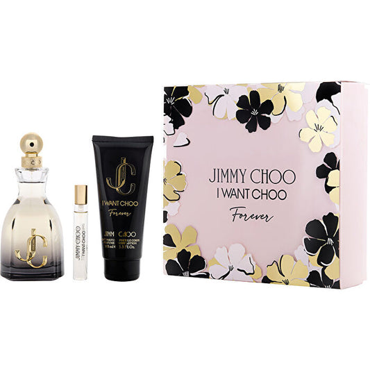 Jimmy Choo I Want Choo Forever Eau De Parfum Spray 90ml/3.3oz & Body Lotion 90ml/3.3oz & Eau De Parfum Spray 0.25oz Min