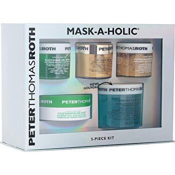 Peter Thomas Roth Mask-a-holic Kit: Cucumber Gel Mask & Pumpkin Enzyme Mask & 24k Gold Mask & Cucumber De-tox Hydra-gel Eye Patches & Water Drench Hyaluronic Cloud Mask 150ml/5oz 5pcs