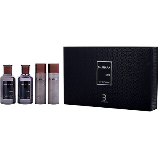 Bharara King Eau De Parfum Spray 90ml/3.4oz & After Shave 90ml/3.4oz & Body Lotion 150ml/5oz & Shower Gel 150ml/5oz
