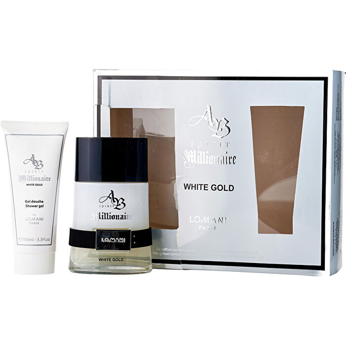 Lomani Ab Spirit Millionaire White Gold Eau De Parfum Spray & Shower Gel 90ml/3.3oz