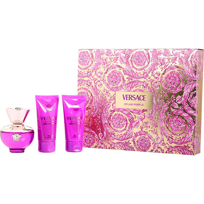 Versace Dylan Purple Eau De Parfum Spray & Body Lotion & Bath & Shower Gel 30ml/1.7oz