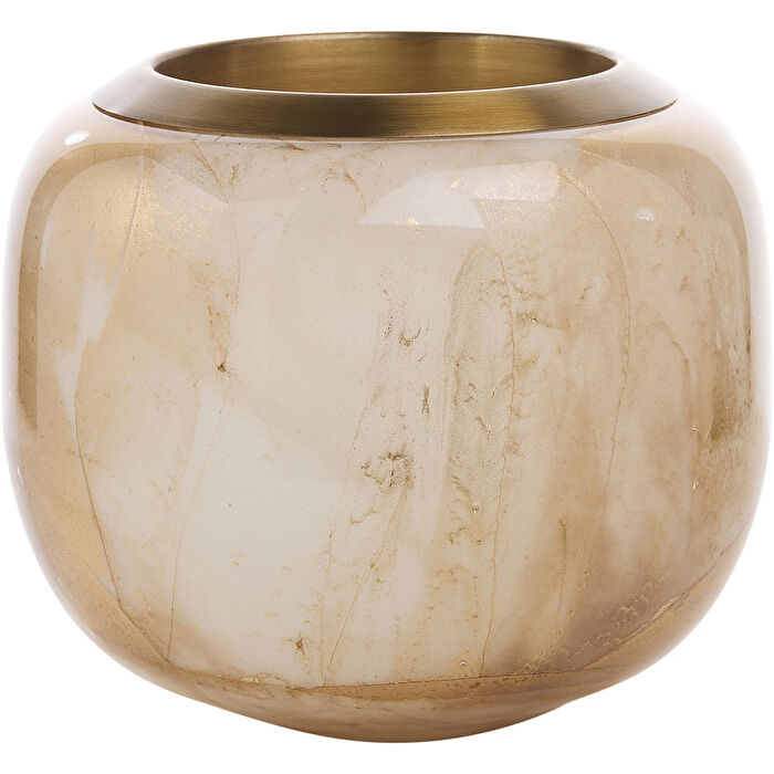 Northern Lights White Esque Painted Luminary (insert Not Included)