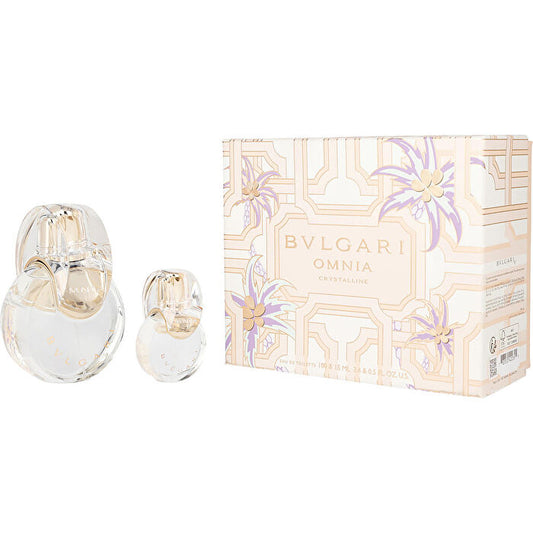Bvlgari Omnia Crystalline Eau De Toilette Spray 90ml/3.4oz & Eau De Toilette Spray 0.5oz