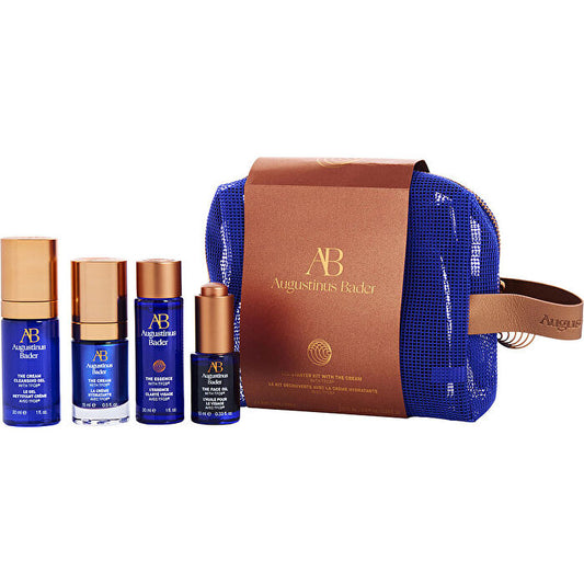 Augustinus Bader The Starter Kit: The Cream 15ml/0.5oz & The Cream Cleansing Gel 30ml/1oz & The Essence 30ml/1oz & The Face Oil 10ml/0.33oz 4pcs+bag