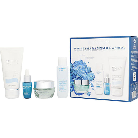 Biotherm Aquasource Hyalu Plump Gel Set: Life Plankton Elixier 7ml/0.23oz & Aquasource Hyalu Plump Gel 15ml/0.5oz & Biosource Miccelair Water 30ml/1oz & Lait Corporel L'original 50ml/1.7oz 4pcs