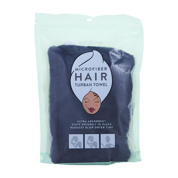 Spa Accessories Spa Sister Microfiber Hair Turban - Black