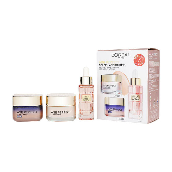 L'oreal Age Perfect Golden Age Routine: Day Cream 50ml/1.7oz & Night Cream 50ml/1.7oz & Hero Serum 30ml/1oz 3pcs