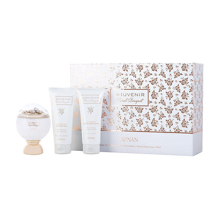 Afnan Perfumes Afnan Souvenir Floral Bouquet Eau De Parfum Spray & Shower Gel & Body Lotion 90ml/3.4oz