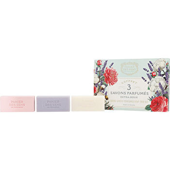 Panier Des Sens Extra-gentle Perfumed Soap Trio Set: Cotton Flower & Blue Lavender & Rose Nectar 100g/3.5oz
