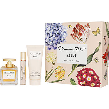 Oscar De La Renta Alibi Eau De Parfum Spray 90ml/3.4oz & Body Lotion 90ml/3.4oz & Eau De Parfum Spray 0.5oz