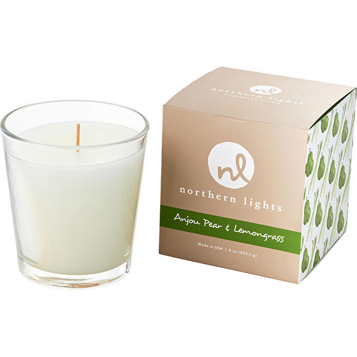 Northern Lights Anjou Pear & Lemongrass White Candle 266ml/9oz