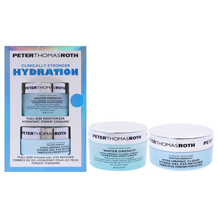 Peter Thomas Roth Clinically Stronger Hydration 2-piece Kit: Water Drench Hyaluronic Cloud Cream 50ml/1.7oz & Hyaluronic Cloud Hydra-gel Eye Patches 60ct 2pcs
