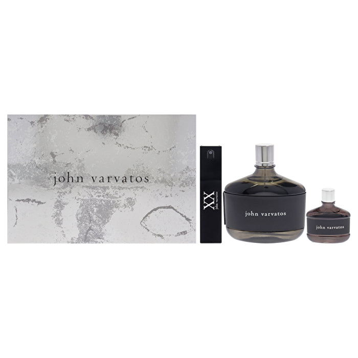 John Varvatos Eau De Toilette Spray 120ml/4.2oz & Eau De Toilette Travel Spray 0.57oz & Eau De Toilette Travel Spray 0.05oz